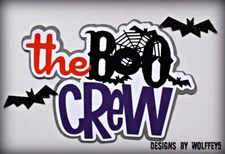 CRAFTECAFE BOO KID TITLE premade paper piecing scrapbook diecut piece WOLFFEY 3D