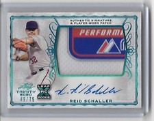 Reid Schaller Leaf Trinity XRC Majestic LOGO TAG PATCH RC Auto Rookie Autograph