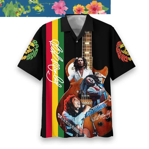 Bob Marley Thankful For Music Hawaiian Shirts