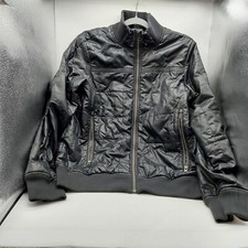 Air Jordan Puffer Black Jacket Full Print Lined Quilted Men  s Size Medium Read