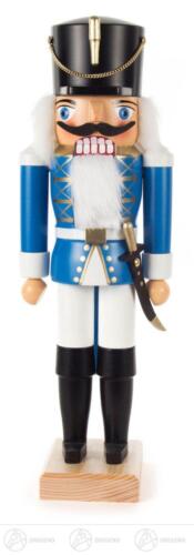 Nutcracker Husar Blue Height = 34cm New Ore Mountains Christmas Figures - Picture 1 of 1