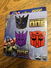 TRANSFORMERS ONE DECAL SET OF 4 CULTUREFLY STICKERS AUTOBOT DECEPTICON VINYL NEW