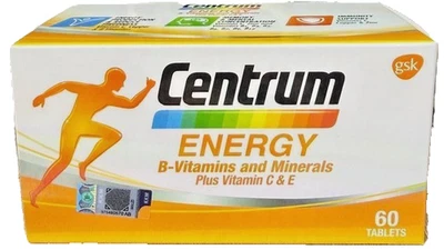 Centrum Energy Vitamin B-Komplex Plus Vitamin C & E 60 Tabletten 1 Box - Bild 1 von 4