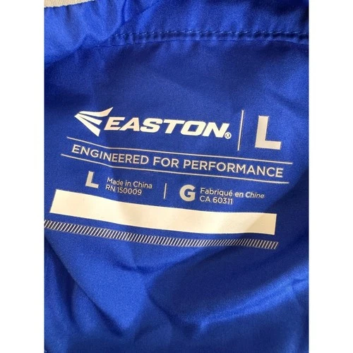 Easton Windbreaker Jacket Mens Large Blue Good Quarter Zip Mesh Performance image 6