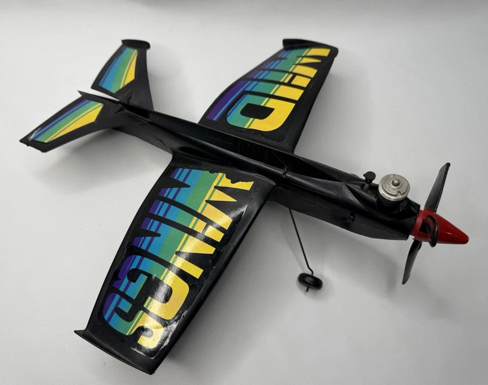 VINTAGE COX WILD WINGS ENGINE POWERED PLANE NIGHT WING #6210 .049 ENGINE 1980 - Image 3 of 4