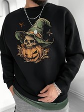 Men'S Casual Graphic Hoodie with Anime Print, Polyester 100 Fabric, Round Neck,