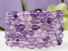 Wholesale Lot 6 Pcs 6mm Amethyst Tumble Stretch Bracelet Natural Crystal