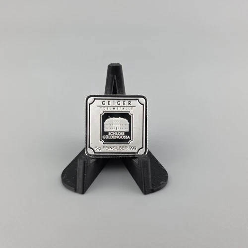 Geiger Edelmetalle Original 5 Gram .999 Fine Silver Square - Loose / No Capsule