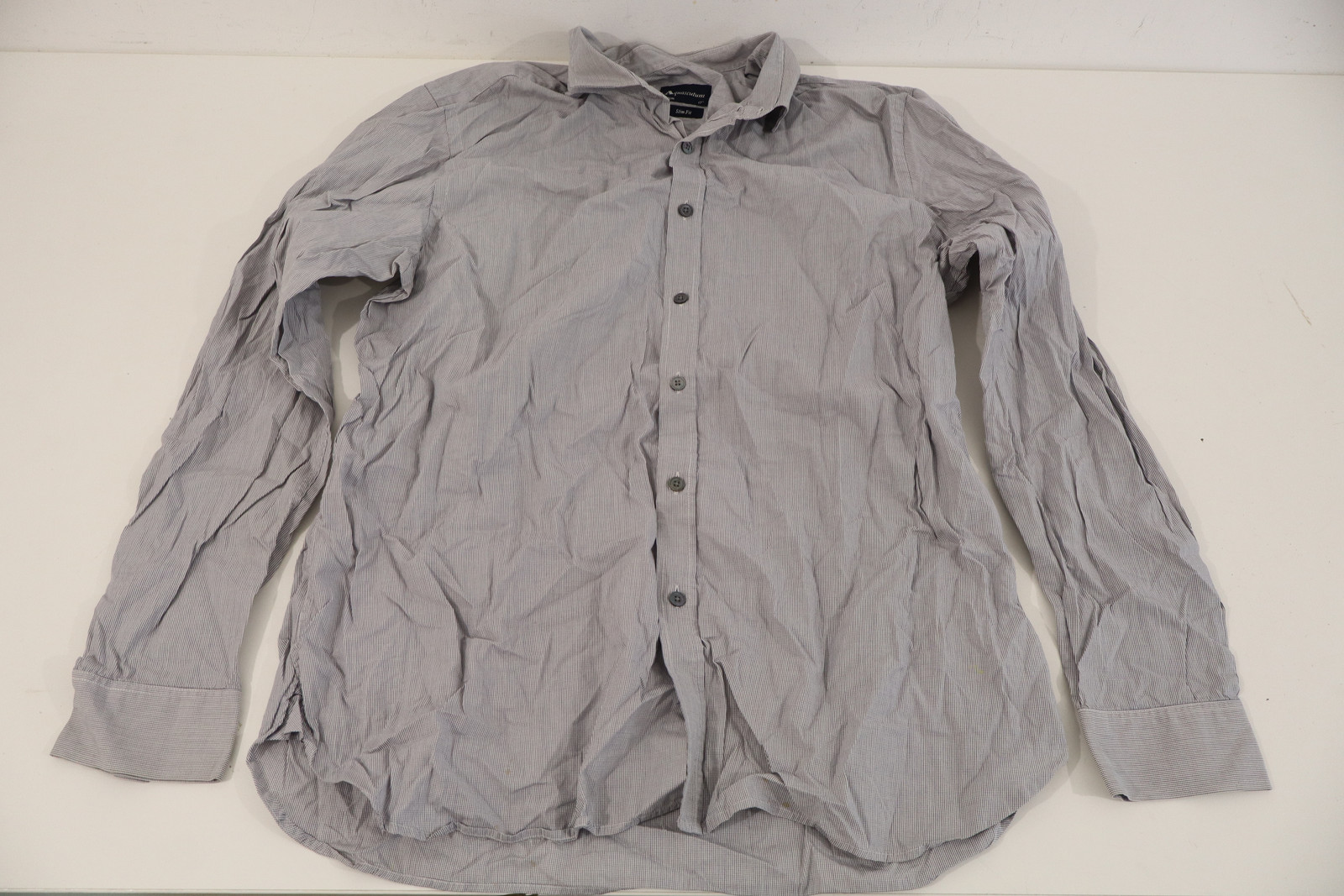 Aquascutum Men's Slim Fit Casual Shirt 43cm 17" Long Sleeve