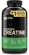 Optimum Nutrition Micronized Creatine Monohydrate, 100 - 300 Capsules Creatine