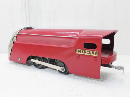 MARX (0-4-0) O-GAUGE PRESSED TIN RED BODY MERCURY LOCOMOTIVE THAT RUNS! - Picture 3 of 8