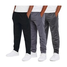 Ultra Performance 3 Pack Boys Sweatpants Athletic Tricot Open Bottom Active T...