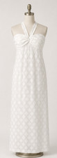 MICHAEL Michael Kors White Halter Maxi Dress Size 4 Textured Floral