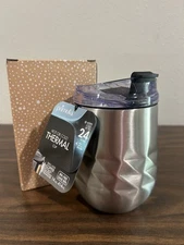 PRIMULA Metallic 14 oz Hot or Cold Thermal Cup Tumbler Fliptop Lid Stainless NIB