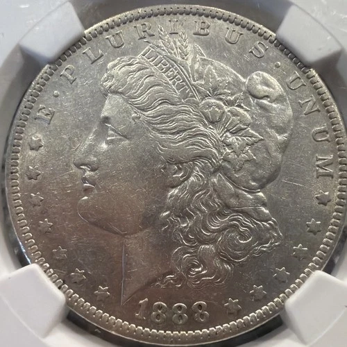 1888-O Morgan Silver Dollar - Graded NGC AU 50 012559
