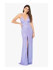 BLONDIE NITES Womens Gown Dress Purple Sleeveless Lined Juniors 5