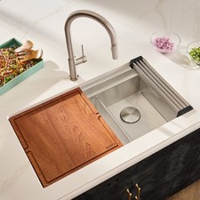Ruvati 33" Workstation Dual Tier Undermount 16Gauge Kitchen Sink- RVH8255