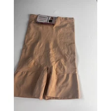 Jockey Generation Core Body Smoothing High Waist Mid Thigh Short Shapewear Beige