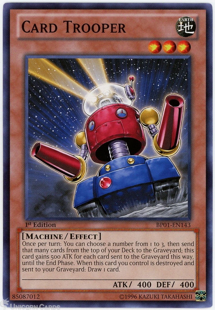 BP01-EN143 Card Trooper : Starfoil Rare 1st Edition Mint YuGiOh Card
