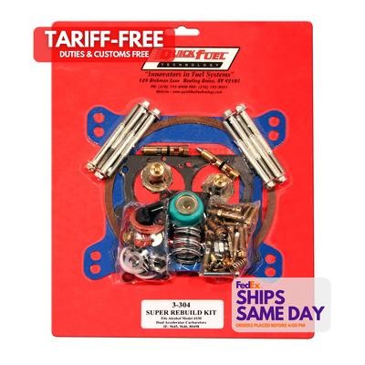 Quick Fuel 3-304QFT, Kit Super Non-Stick Rebuild Kit Alcohol 4150/4150 Hp Perfor