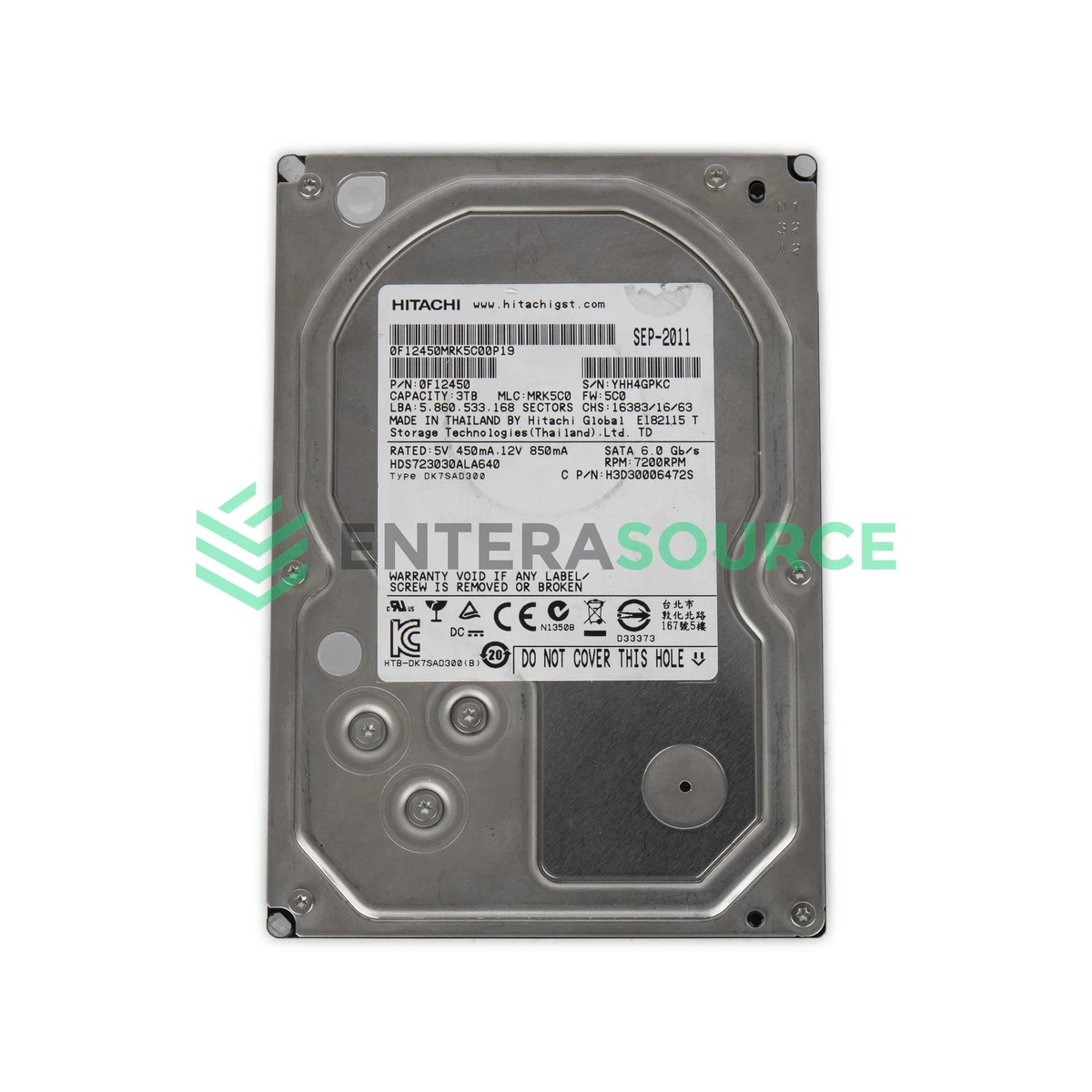 Hitachi Internal Hard Disk Drives 3 TB Storage Capacity for sale