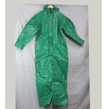 Waterproof Overall French Army Coverall Rubber type Suit Green Surplus (3947)