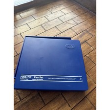 Creative Memories Fine-Tip Pen Set 8 Colors Scrapbooking Archival Ink Blue Case