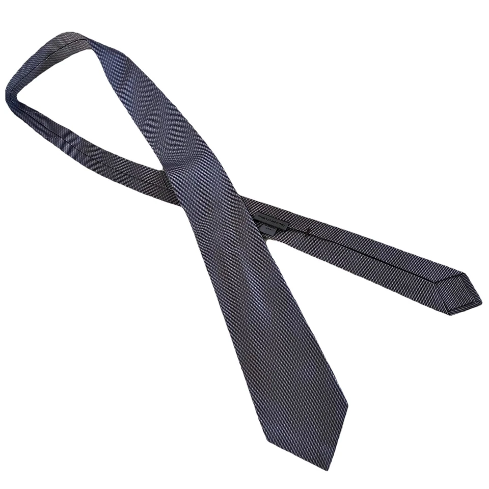 John Varvatos Necktie Gray/Purple Geometric 100% Silk Hand Made in Italy - Image 3 of 4