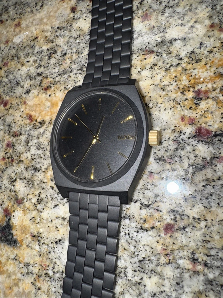 Nixon Time Teller  Wrist Watch for Men Black Gold A045-001-00 - Image 2 of 4