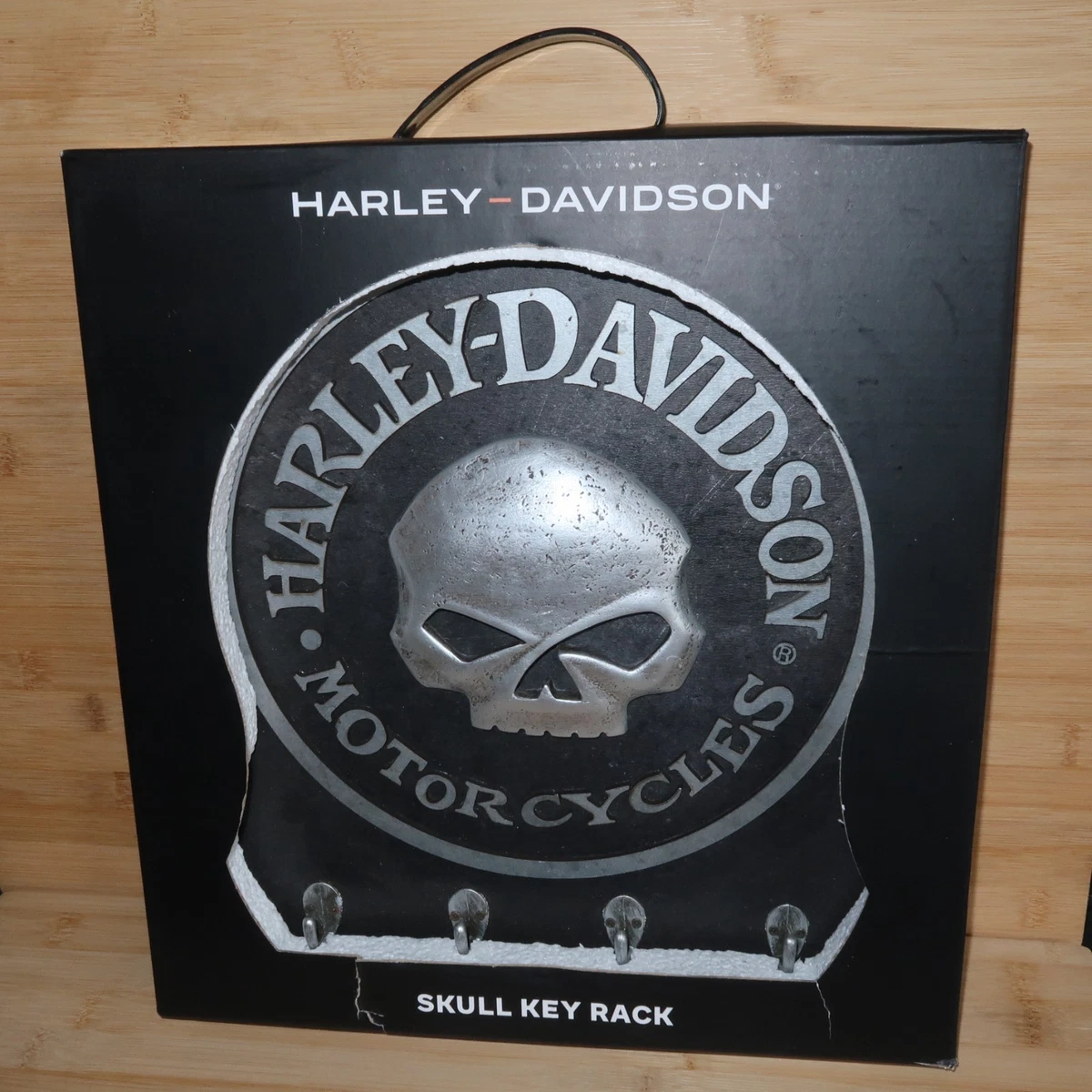 Harley-Davidson Skull Key Rack  with 4 Hooks Willie G Motorcycle Wall Mounted