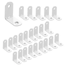 24 PCS 16x30mm L Brackets for Wood 90 Degree Stainless Steel Corner Brace