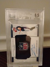 2019 National Treasures Rookie Hats Off Sig NFL Shield 3/3 Jarrett Stidham RC...
