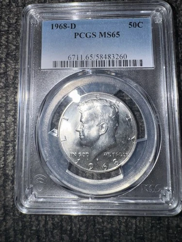 Kennedy Half Dollar 1968-D Silver PCGS MS65 Uncirculated