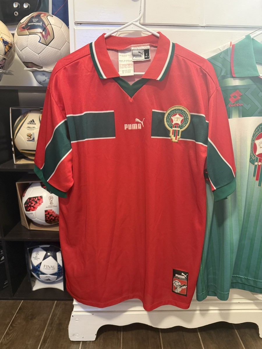 Vintage Puma 1998 Morocco World Cup France Soccer Jersey Rare