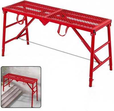 Adjustable Height 800LBS Foldable Scaffolding Platform for Home & Industrial Use
