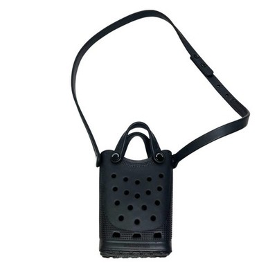 BALENCIAGA Crocs Phone Holder Black Rubber Shoulder Bag Unisex Auth