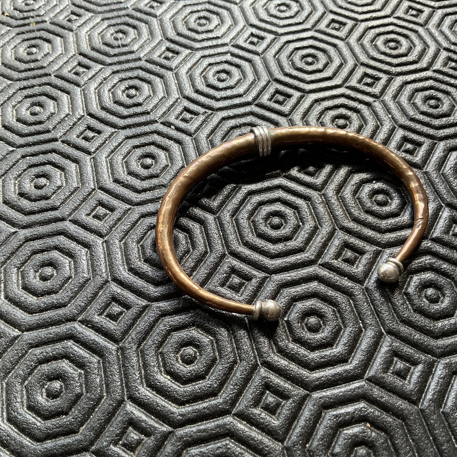 Solid Hand Hammered Copper and 925 Silver Bracele… - image 3