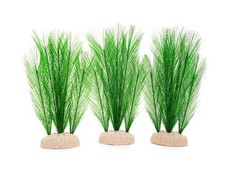 3Pcs Aquarium Decorations Fish Tank Artificial Green Water Plants Made of Sil...