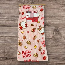 Hello Kitty More Apples Please Pink Throw Blanket 60" x 70" NEW WITH TAG 