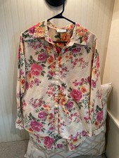 Vintage Goa Floral Cotton Boho Vintage Wash Wm's Medium