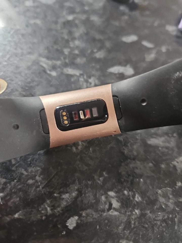 Fitbit Charge 3 Smart Watch Black Rose Gold With Black Silicone & Purple Fabric - Image 3 of 4