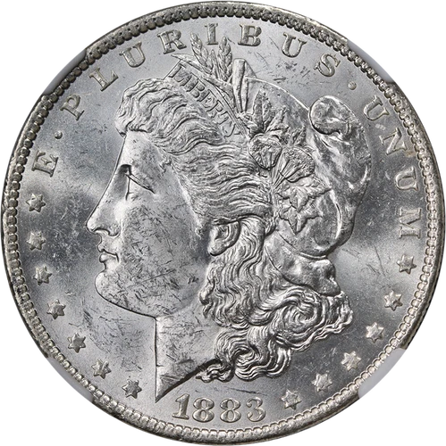 1883-O Morgan Silver Dollar "E" Clash NGC MS60 VAM 36A Nice Eye Appeal