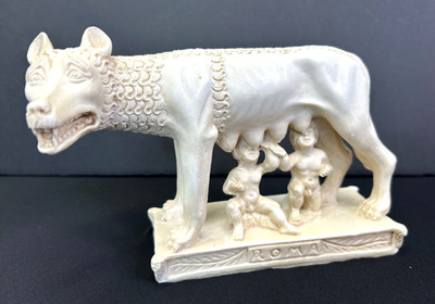 Italian Romulus Remus Wolf Statue Figure
