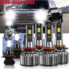 For GMC Sierra 3500 2003-2006 LED Headlight Bulb High Low Beam + Fog Light 6Pcs