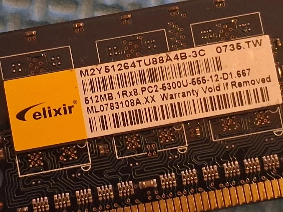 512 MB Elixir PC2-5300 ddr2 memory ram desktop - Image 2 of 3