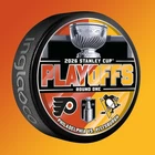 2026 NHL STANLEY CUP PLAYOFFS RND 1 PUCK PHILADELPHIA FLYERS PITTSBURGH PENGUINS