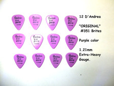 12 D'Andrea Brites Guitar Picks 1.21mm Purple EXTRA HEAVY gauge