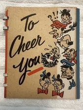 Vintage “To Cheer You” Spiral Bound Greeting Card Booklet 1945