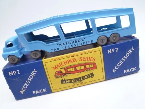 VINTAGE MOKO LESNEY A2 BEDFORD CAR TRANSPORTER IN ORIGINAL BOX 1957