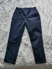 Uniqlo Navy Pin Stripe Slim-fit Work Pants Size L
